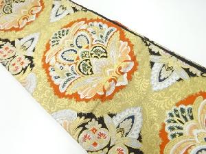 アンティーク 花更紗模様織出し袋帯(着用可)